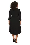 Sukienki - Trendyol Curve sukienka plus size - granatowa - na co dzień, Czarny, 3XL - miniaturka - grafika 1