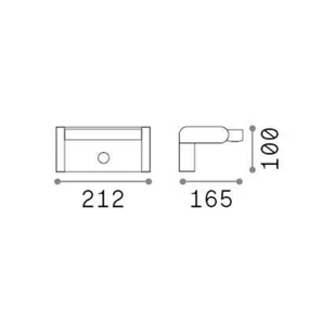 Ideallux Ideal Lux LED sensor kinkiet zewnętrzny Swipe szary metal 3000K - Lampy ogrodowe - miniaturka - grafika 1