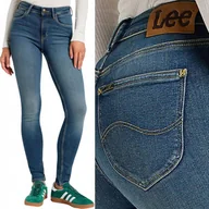Spodnie damskie - Lee FOREVERFIT Indigo Tea DAMSKIE SPODNIE JEANSOWE WYSOKIE RURKI W28 L33 - miniaturka - grafika 1