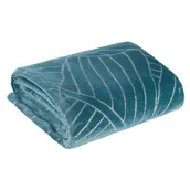 Koce - Eurofirany Euro Firany Koc 150 x 200 Luna 2 Turkusowy + Złoty 1224118 - miniaturka - grafika 1