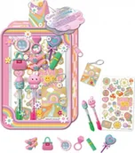 Notesy i bloczki - Długopisy żelowe z notesikiem i breloczkiem Tęcza - miniaturka - grafika 1