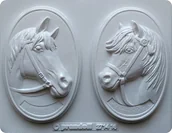Akcesoria rzeźbiarskie - Forma do odlewów gipsu, konie, 2 elementy - miniaturka - grafika 1