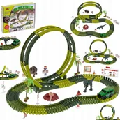 Zabawki konstrukcyjne - TOR SAMOCHODOWY WYŚCIGOWY DINO XL 137 el. - miniaturka - grafika 1