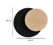 Lampy ścienne - Emibig ZITA K1 BLACK 173/K1 drewniano metalowy czarny kinkiet EM173/K1 - miniaturka - grafika 1