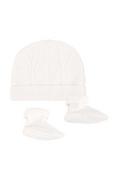 Czapeczki dla niemowląt - Michael Kors czapka i kapcie niemowlęce kolor biały - miniaturka - grafika 1