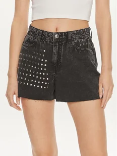 ONLY Szorty jeansowe Manja 15318752 Czarny Boyfriend Fit - Spodnie sportowe damskie - miniaturka - grafika 1