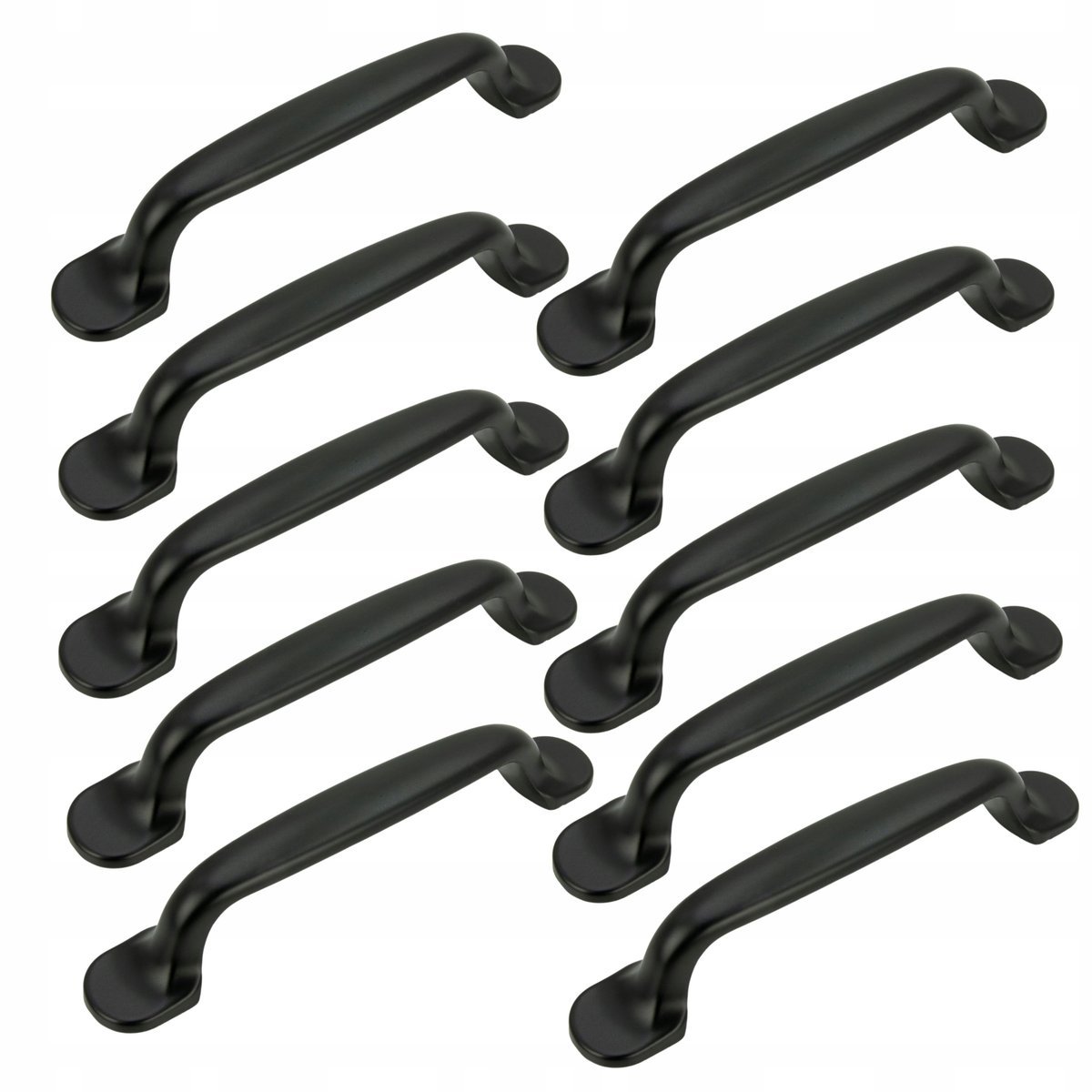 10 x Uchwyt meblowy czarny 96 mm metalowy uchwyt do szafki do mebli