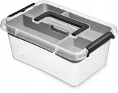 Kosmetyczki, organizery i kuferki - Orplast Orplast SimpleStore Pojemnik z organizerem i rączką 4,5 L ORPLAST 132729 - miniaturka - grafika 1
