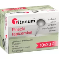 Kleje biurowe - TITANUM Pinezki tapicerskie srebrne 30 sztuk Seagull - miniaturka - grafika 1