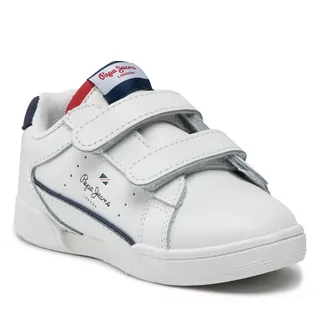Buty dla chłopców - Sneakersy Pepe Jeans - Lambert Classic Boy PBS30514 White 800 - grafika 1