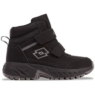 Buty dla chłopców - LOTTO Unisex dziecięce buty Evedal Mid K półdługie, czarny, 25 EU - miniaturka - grafika 1