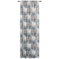 Zasłony - Zasłona Maui Liście niebieska 140 x 280 cm na taśmie - miniaturka - grafika 1