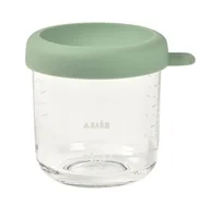Zestawy naczyń dla dzieci - BEABA Pojemnik słoiczkek szklany z zamknięciem 250 ml Sage green - miniaturka - grafika 1