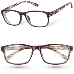Okulary do czytania korekcyjne ZOOM-VISION BROWN +4,50 - Okulary korekcyjne, oprawki, szkła - miniaturka - grafika 1