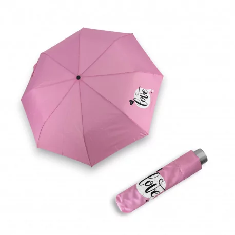 Mini Light Kids Pink Love - składany parasol dziecięcy
