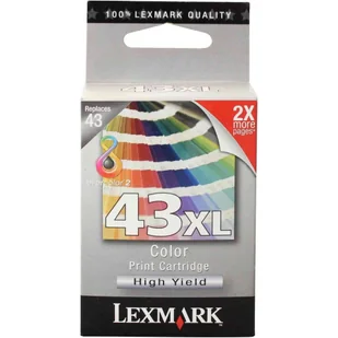 18Y0143E LEXMARK 43 XL WKŁAD ATRAMENTOWY KOLOR - Tusze oryginalne - miniaturka - grafika 1