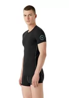 Koszulki męskie - Emporio Armani Męski T-shirt z siateczki Mesh Microfiber, czarny, L - miniaturka - grafika 1