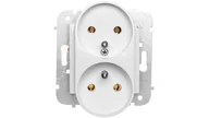 Gniazdka elektryczne - Elektro-Plast Gniazdo 2x2P+Z modułowe - , Carla 1743-10 - miniaturka - grafika 1