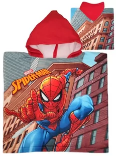 Ponczo poncho ręcznik z kapturem Spiderman Microfibra - Okrycia kąpielowe dla dzieci - miniaturka - grafika 1