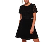 Sukienki - Sukienka damska Superdry Ella Lace koronkowa czarna krótka -M - miniaturka - grafika 1
