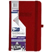 Kalendarze - Kalendarz 2026 A6 tygodniowy Techno czerwony - miniaturka - grafika 1