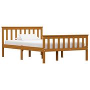 Łóżka - vidaXL Rama łóżka, miodowy brąz, lite drewno sosnowe, 120 x 200 cm - miniaturka - grafika 1