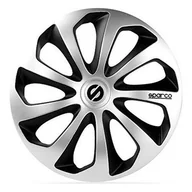 Akcesoria do elektronarzędzi - Sparco sparco spc1573svbk 4 ozdobne kołpaki 15 cali Sicilia, srebrny/czarny SPC1573SVBK - miniaturka - grafika 1