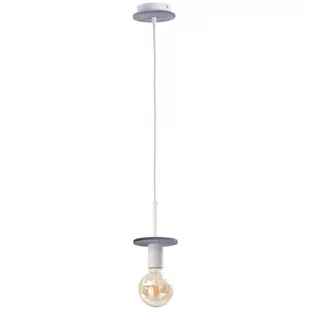 KET Loftowa LAMPA wisząca okrągła OPRAWA metalowy ZWIS oprawka na żarówkę szara KET262 - Lampy sufitowe - miniaturka - grafika 1
