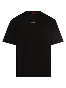 HUGO - T-shirt męski  Dapolino, czarny - Koszulki męskie - miniaturka - grafika 1
