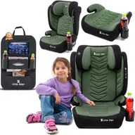 Foteliki samochodowe - FOTELIK SAMOCHODOWY MODEL LEONARDO CZARNO-ZIELONY PIKOWANY R129 100-150 CM - miniaturka - grafika 1