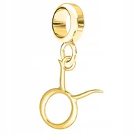 Bransoletki - Charms Złoty ze Znakiem Zodiaku Byk Taurus Zodiak dla Byka SREBRO 925 - miniaturka - grafika 1