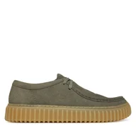 Półbuty męskie - Półbuty Clarks Torhill Lo 26184642 Zielony - miniaturka - grafika 1