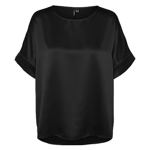 VERO MODA Bluzka damska, czarny, L - Bluzki damskie - miniaturka - grafika 1