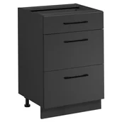 Szafki kuchenne - Szafka kuchenne stojąca Frida 60 cm kolor biały/grafitowy matowy - miniaturka - grafika 1