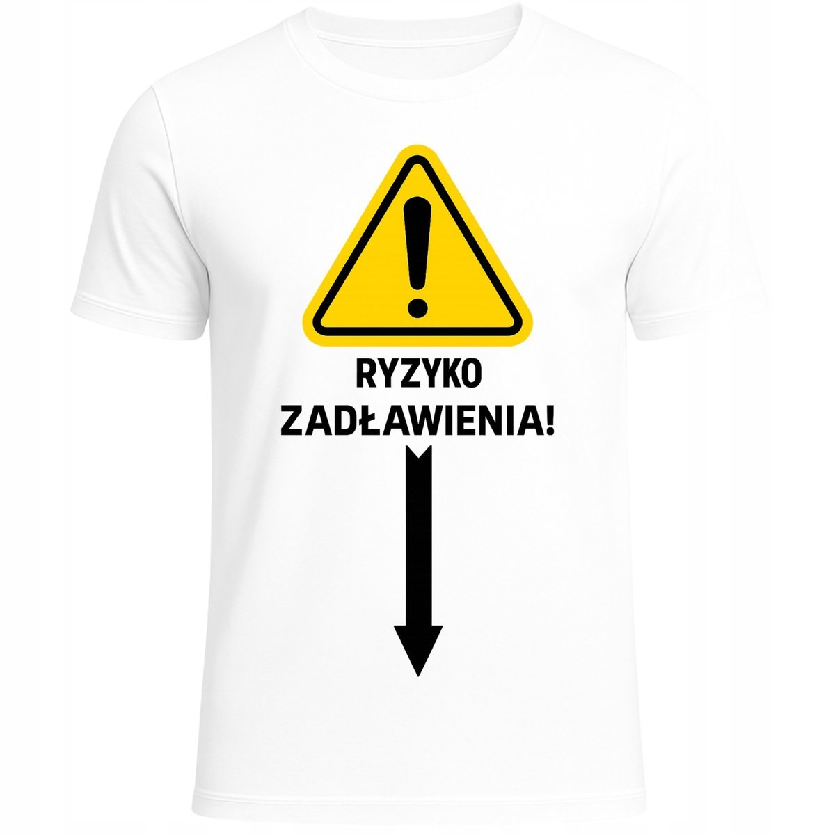 KOSZULKA MĘSKA ŚMIESZNA RYZYKO ZADŁAWIENIA SUPER PREZENT Z HUMOREM HIT M