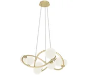 Lampy sufitowe - Wofi 7014-801 - LED Żyrandol na lince NANCY 8xG9/3,5W/230V złoty/biała + - miniaturka - grafika 1