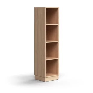 Regał QBUS, 3 półki, cokół, 1636x400x400 mm, dąb - Regały biurowe - miniaturka - grafika 1