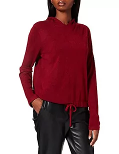 Noisy May Damski sweter Nmchen L/S z kapturem Knit Noos, Rabarbar, S - Swetry damskie - miniaturka - grafika 1