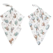 Pieluchy - Pieluszka bambusowa Pieski + Safari  70x70 2 szt - miniaturka - grafika 1