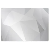 Podnóżki, podpórki, podkładki - Mata pod fotel ochrona paneli Abstrakcja biała 140x100 cm - miniaturka - grafika 1