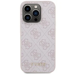 Etui Guess 4G Metal Gold Logo na iPhone 15 Pro - różowe - Etui i futerały do telefonów - miniaturka - grafika 3