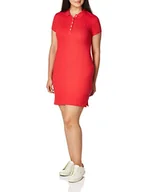 Sukienki - Tommy Hilfiger Damska sukienka polo Slim Ss na co dzień, Cornell Red, S - miniaturka - grafika 1