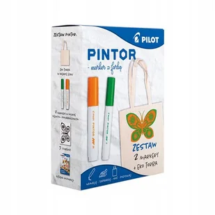 Pilot Marker Pintor zestaw pomarańcz/ziel + torba - Zakreślacze - miniaturka - grafika 2
