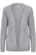 Kurtki damskie - ICHI Damska kurtka z dzianiny IHKAMARA CA2 Rib, 200318/szary melanż, M - miniaturka - grafika 1