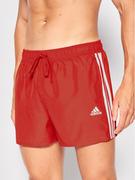 Kąpielówki męskie - adidas Szorty kąpielowe Classic 3-Stripes HA0391 Czerwony Regular Fit - miniaturka - grafika 1