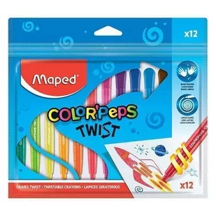 Maped Kredki Twist świecowe wykręcane 12 kolorów - Przybory szkolne - miniaturka - grafika 2