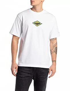 Koszulki męskie - Replay T-shirt męski, 001 White, 3XL - grafika 1