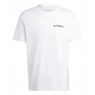 Koszulki męskie - Koszulka męska sportowa adidas Terrex Graphic IZ0465 biała T-shirt L - miniaturka - grafika 1