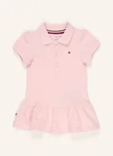 Sukienki - Tommy Hilfiger Sukienka Polo Z Pikowanym Wzorem I Falbanami rosa - miniaturka - grafika 1