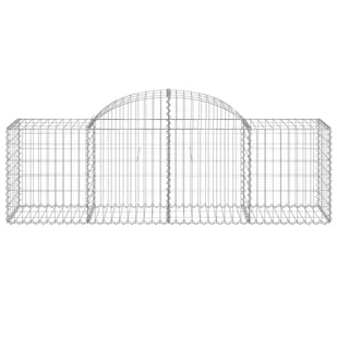 vidaXL Kosze gabionowe, 13 szt, 200x50x60/80 cm, galwanizowane żelazo - Ogrodzenia - miniaturka - grafika 5